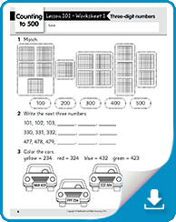 Counting to 500 free grade 2 math Worksheets